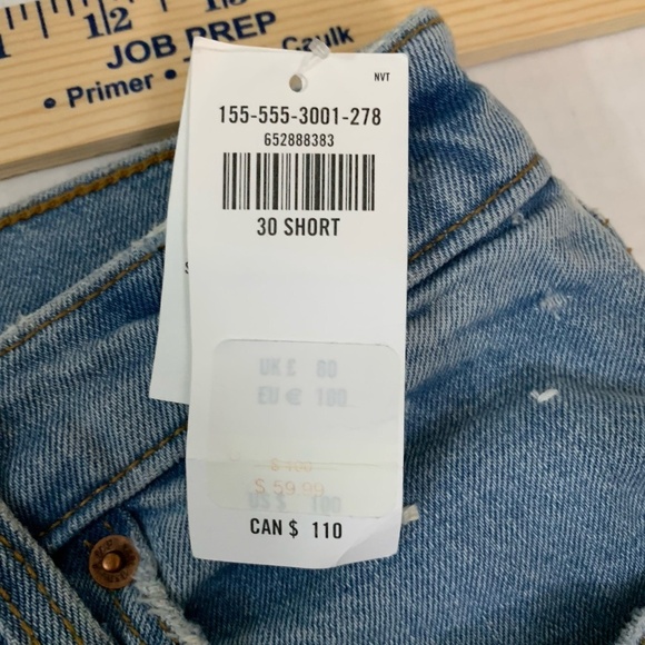 Abercrombie Jeans 90’s women's 30S Slim Straight Ultra High Rise Criss Cross NWT - Picture 12 of 14